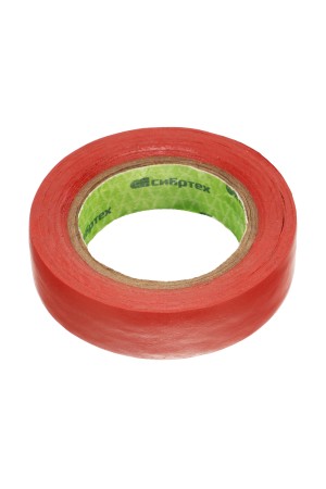 Изолента ПВХ, 15 мм х 10 м, красная Сибртех