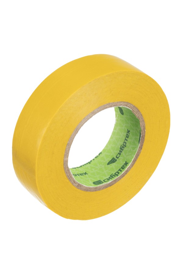 Изолента ПВХ, 19 мм х 20 м, желтая Сибртех