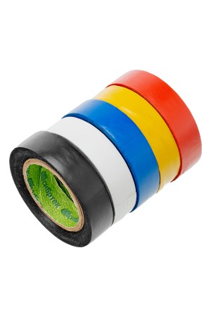 Набор изолент ПВХ цветных 15 мм х 10 м, 5шт/уп, 130 мкм Сибртех