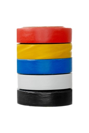 Набор изолент ПВХ цветных 15 мм х 10 м, 5шт/уп, 130 мкм Сибртех