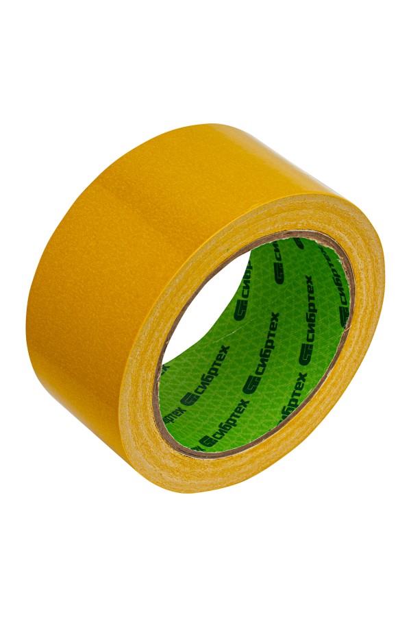 Лента клейкая двусторонняя, 50 мм х 25 м, на полипропиленовой основе Сибртех