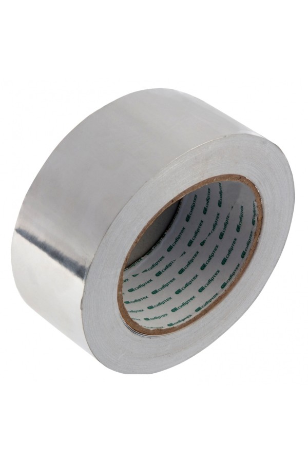 Лента клейкая алюминиевая, 50 мм х 40 м Сибртех