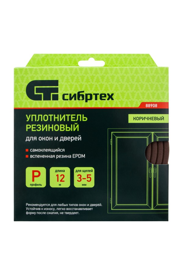 Уплотнитель резиновый, 12 м, профиль 