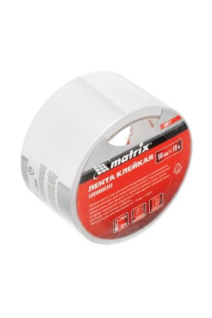 Лента клейкая алюминиевая, 50 мм х 10 м Matrix