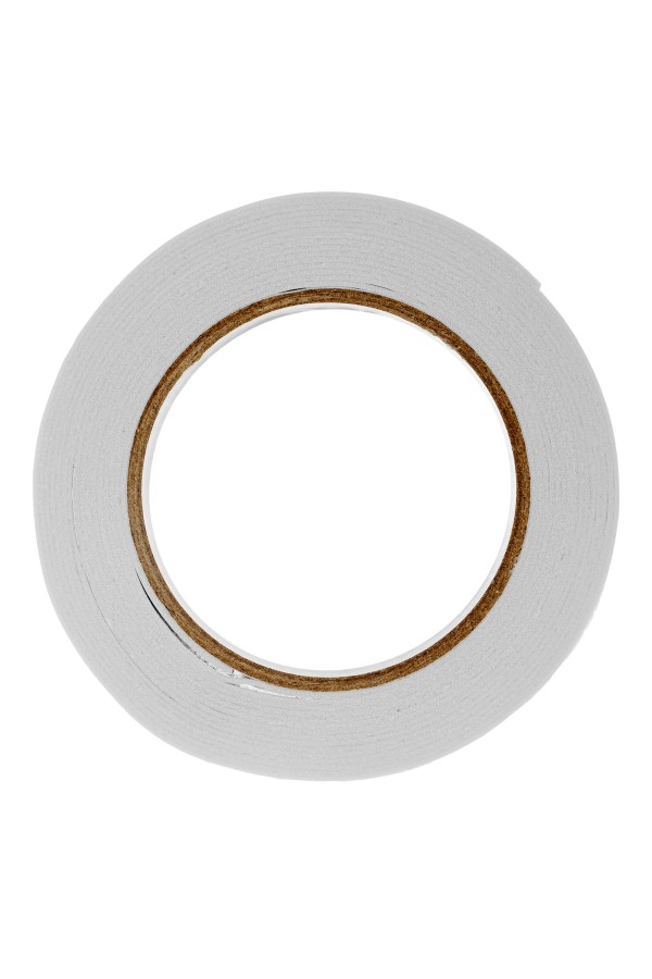 Лента клейкая на вспененной основе, двусторонняя белая 25 мм х 5 м Matrix