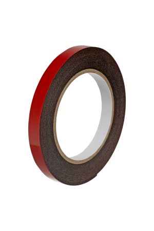 Лента клейкая на вспененной основе, двусторонняя черная усиленная, 12 мм х 5 м Matrix