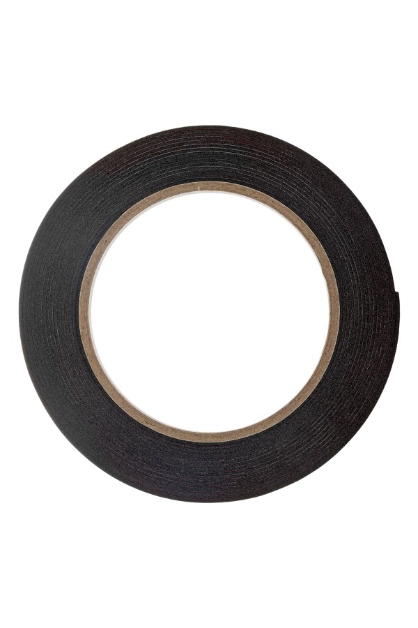 Лента клейкая на вспененной основе усиленная, двусторонняя, черная, 19 мм х 5 м Matrix