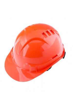 Каска защитная с храповым механизмом, Европласт, оранжевая Россия Сибртех