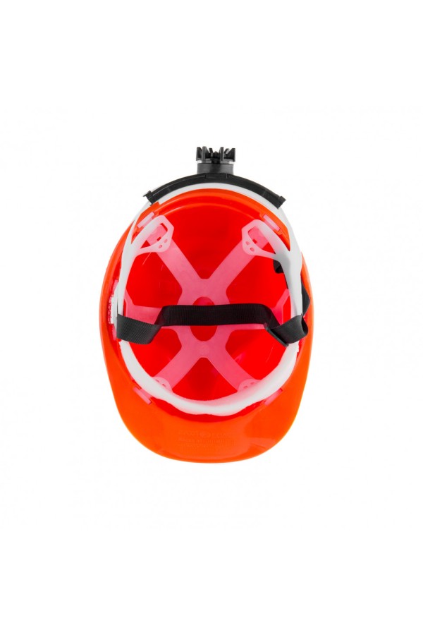 Каска защитная с храповым механизмом, Европласт, оранжевая Сибртех