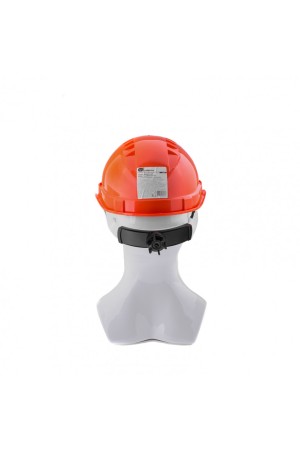 Каска защитная с храповым механизмом, Европласт, оранжевая Россия Сибртех