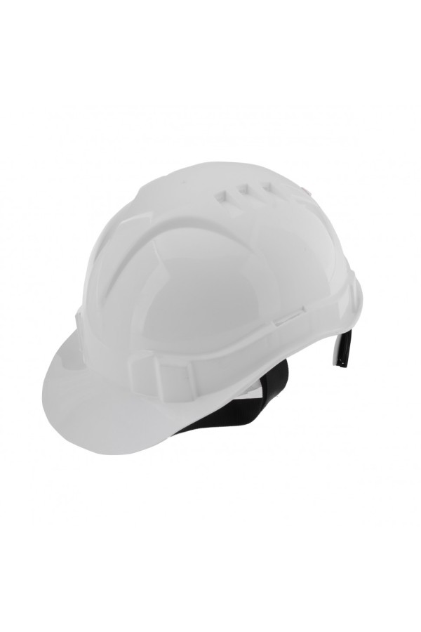 Каска защитная с храповым механизмом, Европласт, белая Сибртех