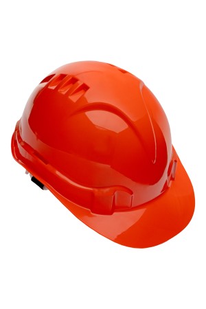 Каска защитная из ударопрочной пластмассы, оранжевая Россия Сибртех