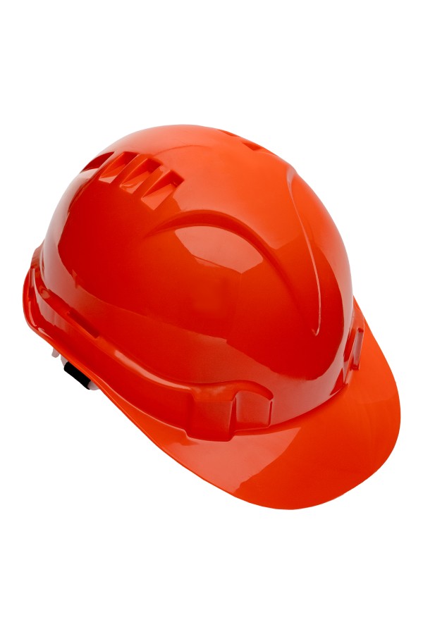 Каска защитная из ударопрочной пластмассы, оранжевая Сибртех