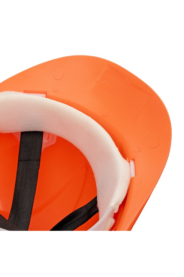 Каска защитная из ударопрочной пластмассы, оранжевая Сибртех