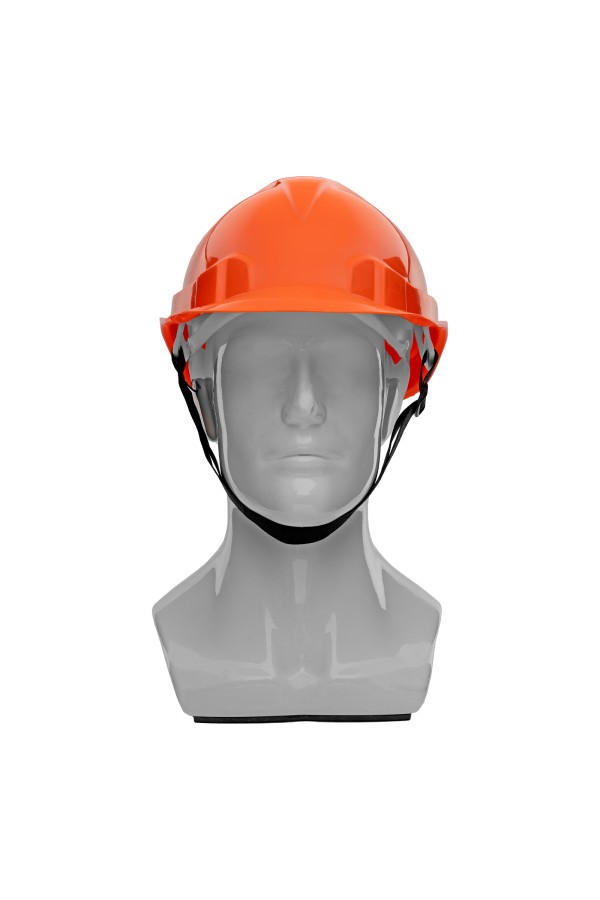 Каска защитная из ударопрочной пластмассы, оранжевая Сибртех