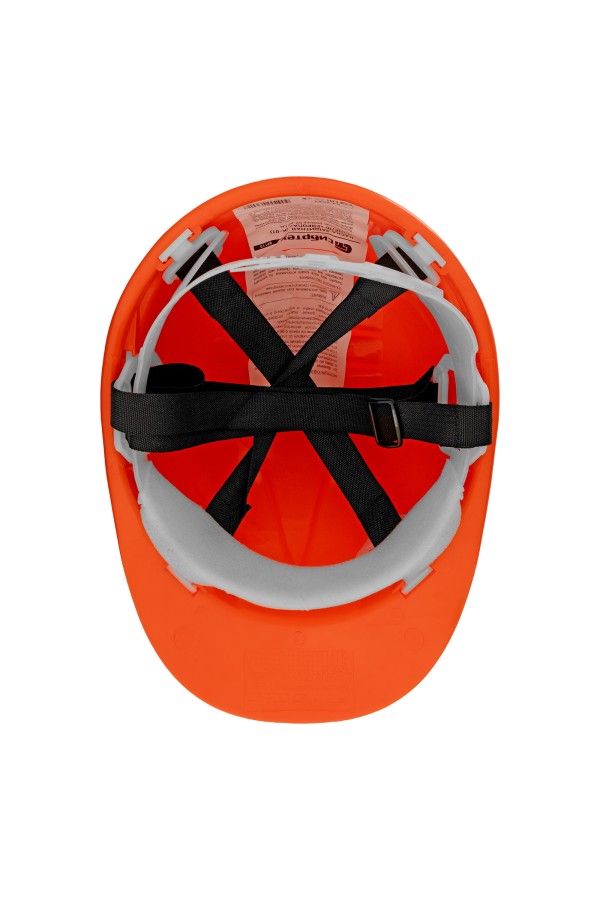 Каска защитная из ударопрочной пластмассы, оранжевая Сибртех