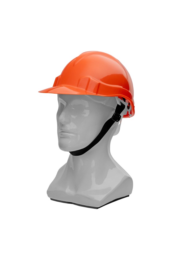 Каска защитная из ударопрочной пластмассы, оранжевая Сибртех