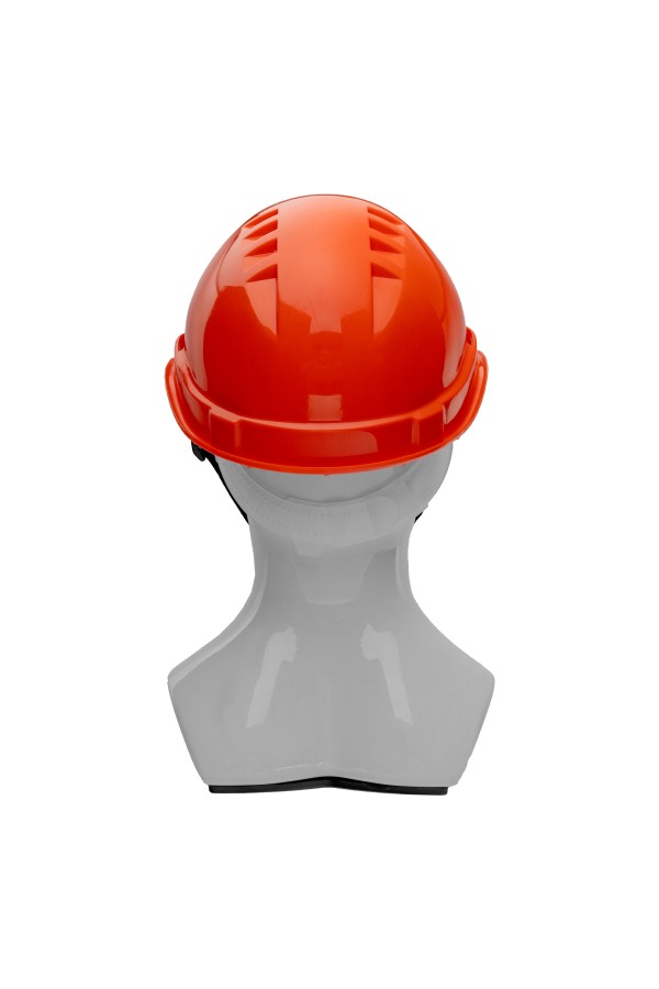 Каска защитная из ударопрочной пластмассы, оранжевая Сибртех