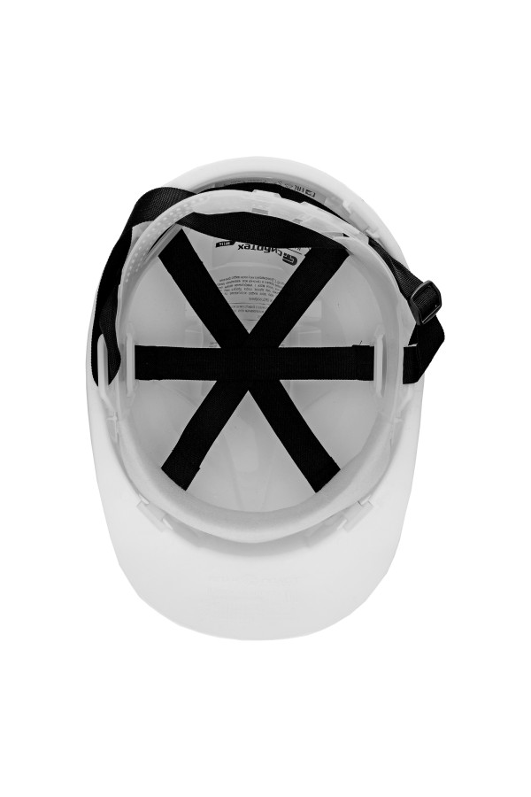 Каска защитная из ударопрочной пластмассы, белая Сибртех
