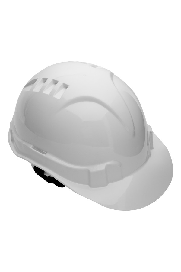 Каска защитная из ударопрочной пластмассы, белая Сибртех