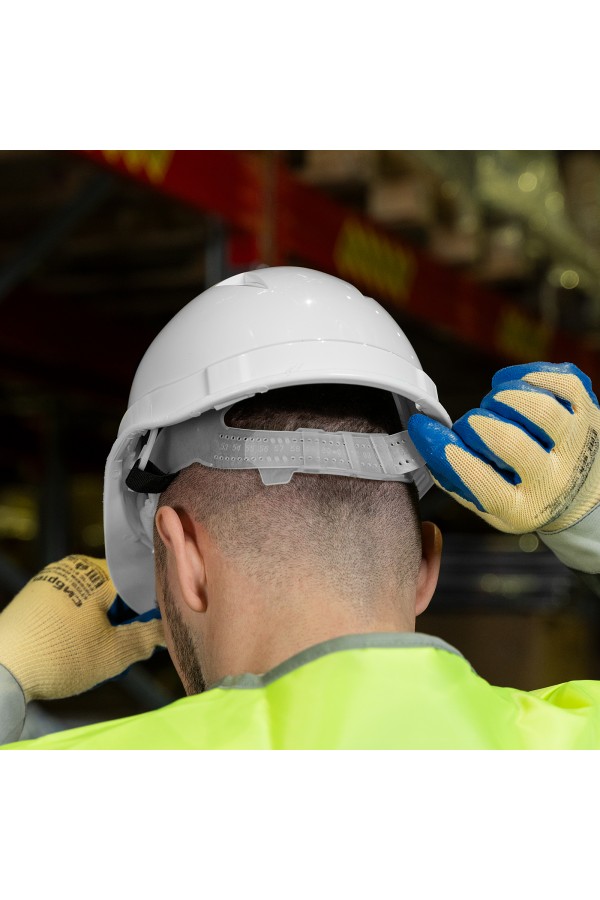 Каска защитная из ударопрочной пластмассы, белая Сибртех