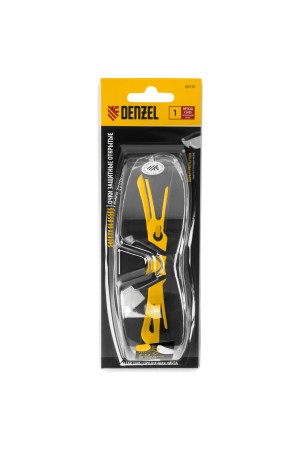 Очки защитные открытые, поликарбонатные, прозрачная линза, 2х комп.дужки Denzel