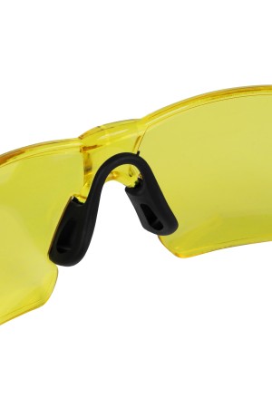 Очки защитные открытые, поликарбонатные, желтая линза, 2х комп.дужки Denzel