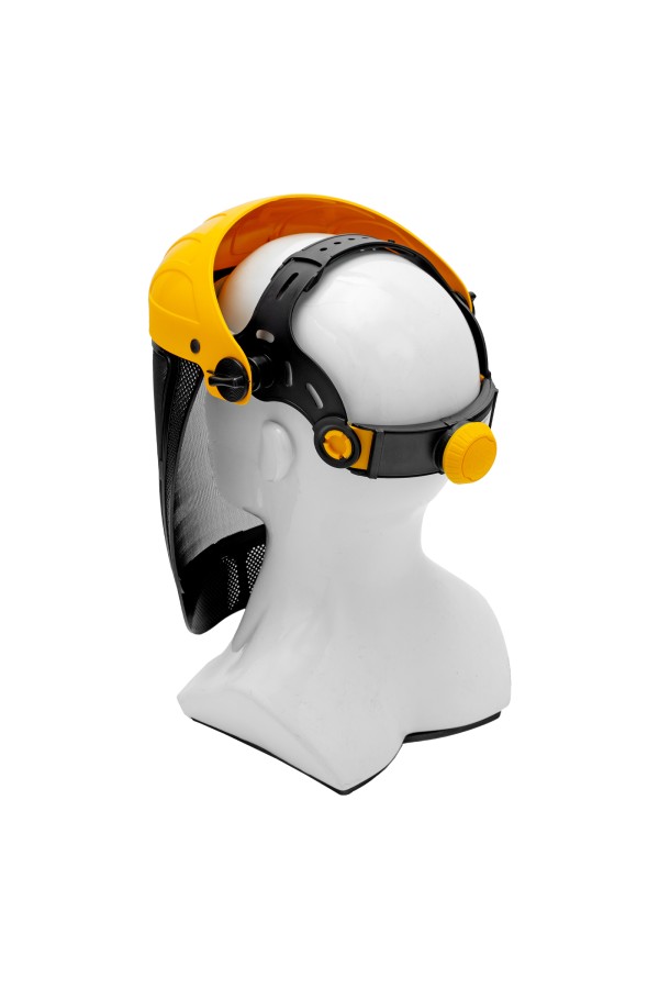 Щиток защитный лицевой с сеткой "СВОНА" НС-01 "ЛЮКС", плавная регулировка храповик Denzel