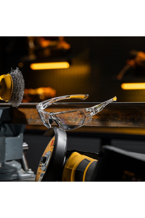 Очки защитные открытые, поликарбонатные, прозрачная линза Denzel