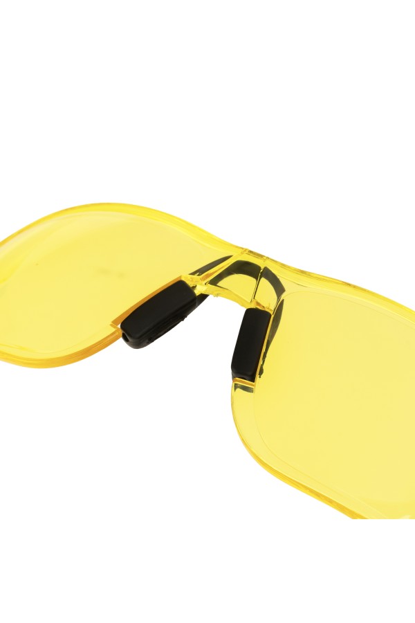 Очки защитные открытые, поликарбонатные, желтая линза Denzel