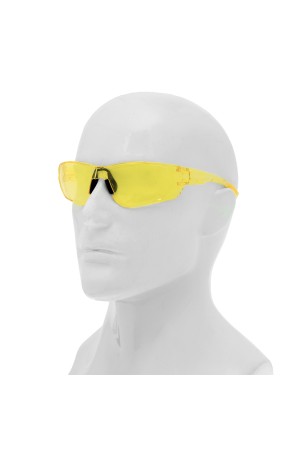 Очки защитные открытые, поликарбонатные, желтая линза Denzel
