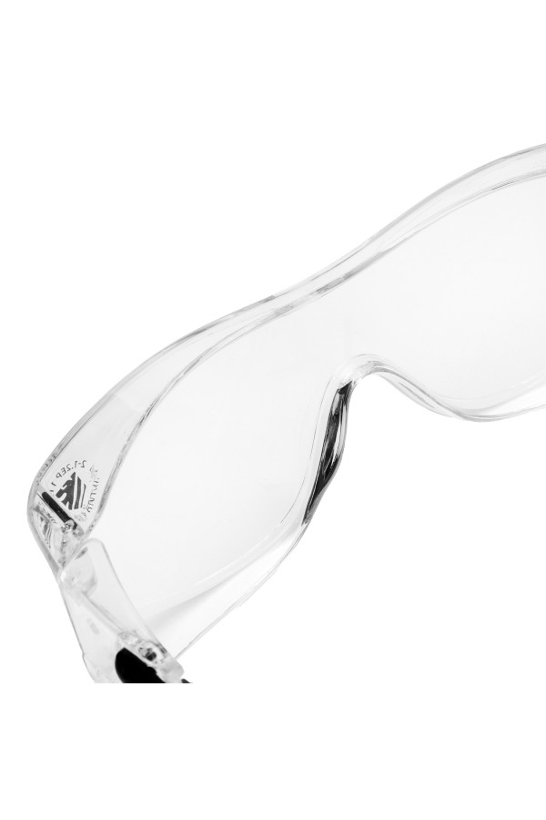 Очки защитные открытые, поликарбонатные, увеличенная прозрачная линза,  регулируемые дужки Denzel
