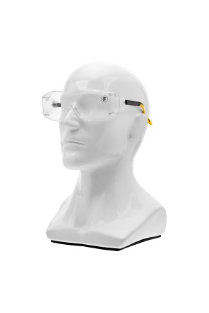 Очки защитные открытые, поликарбонатные, увеличенная прозрачная линза,  регулируемые дужки Denzel