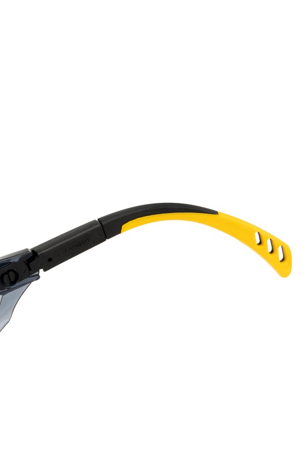 Очки защитные открытые, поликарбонатные, увеличенная дымчатая линза, регулируемые дужки Denzel