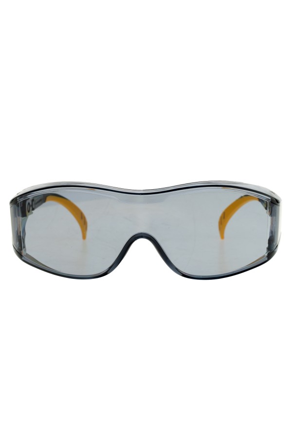 Очки защитные открытые, поликарбонатные, увеличенная дымчатая линза, регулируемые дужки Denzel