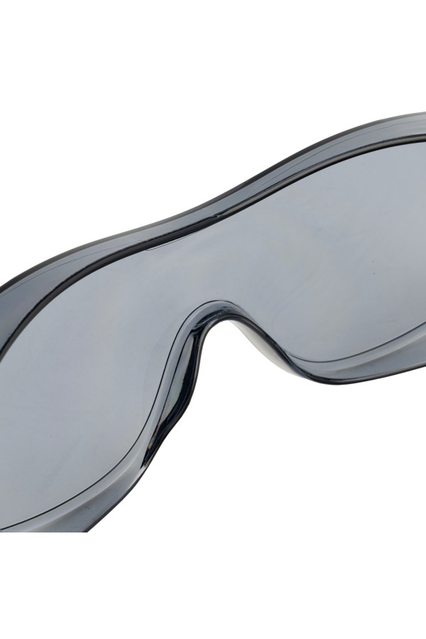 Очки защитные открытые, поликарбонатные, увеличенная дымчатая линза, регулируемые дужки Denzel