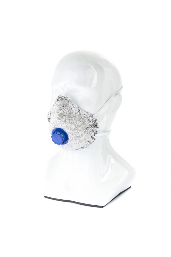 Полумаска фильтрующая (респиратор) c угольным слоем, с клапаном выдоха, FFP1, 10 шт Сибртех