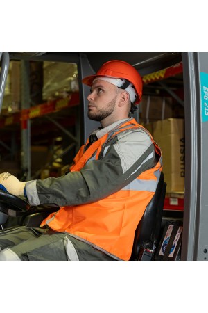 Жилет сигнальный, оранжевый, размер XXL Сибртех