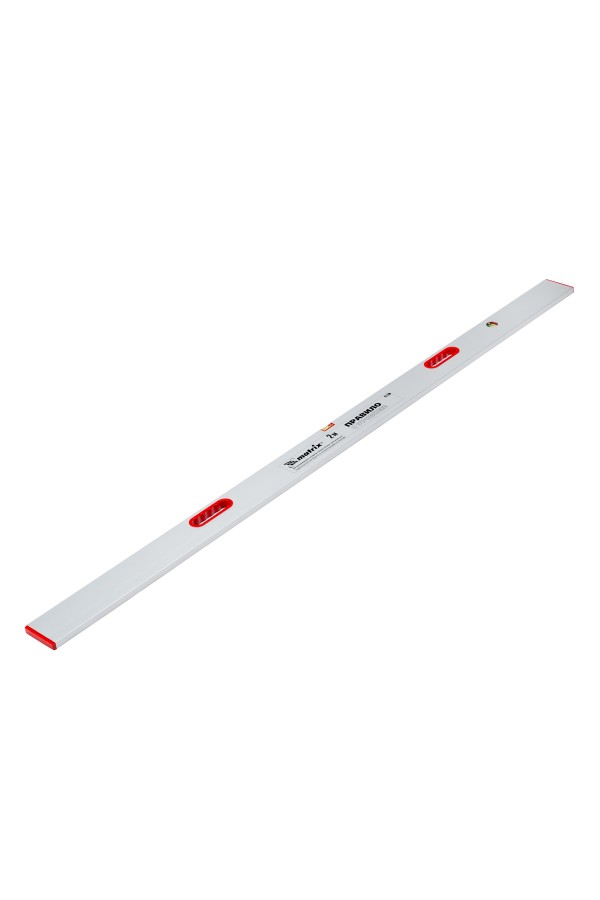 Правило алюминиевое с уровнем, L-2.0 м, 2 ручки Matrix