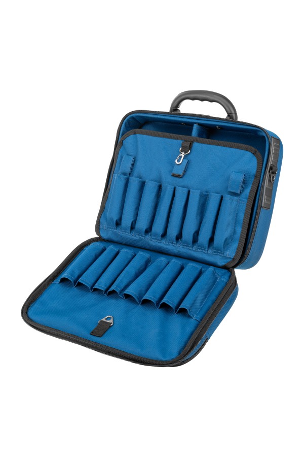 Кейс монтера, 365х300х110 мм, 10 карманов, наплечный ремень Сибртех