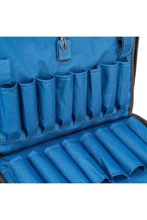 Кейс монтера, 365х300х110 мм, 10 карманов, наплечный ремень Сибртех