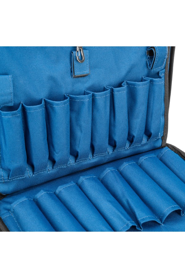 Кейс монтера, 365х300х110 мм, 10 карманов, наплечный ремень Сибртех