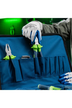 Кейс монтера, 470х340х110 мм, 25 карманов, наплечный ремень Сибртех