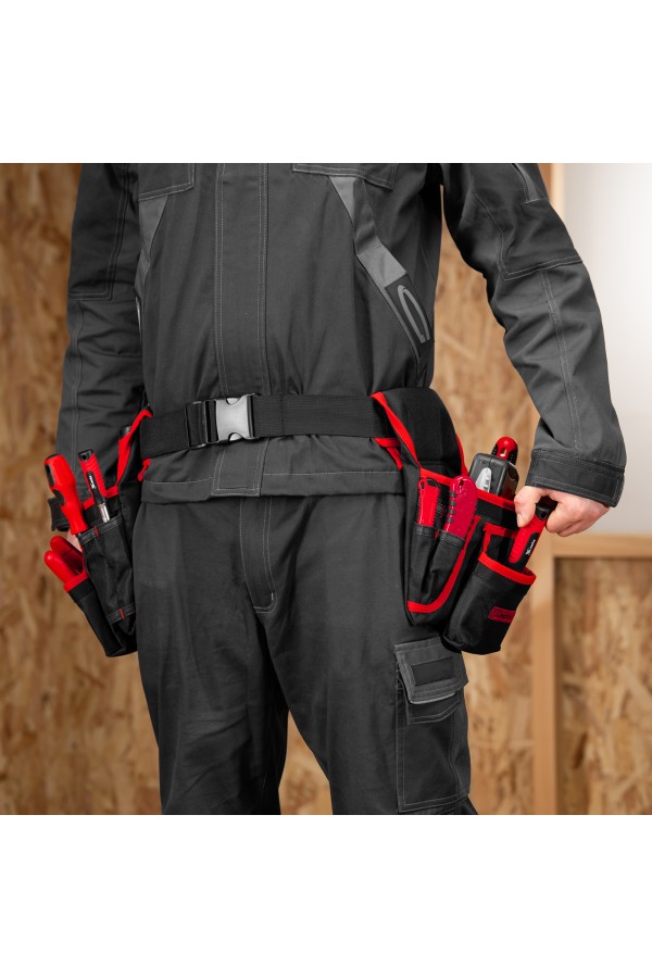 Сумка-пояс двойная, 20 карманов, держатель для молотка Matrix