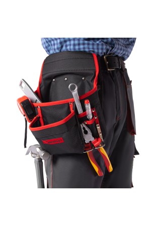 Подсумок поясной, 8 карманов, держатель для молотка, для клещей Matrix