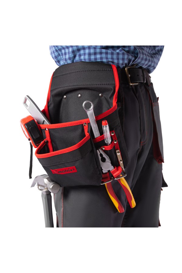 Подсумок поясной, 8 карманов, держатель для молотка, для клещей Matrix