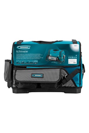 Переноска для инструмента, 400х225х300мм, пластиковое дно, наплечный ремень// Gross