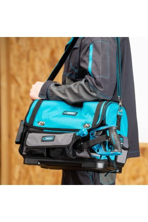 Переноска для инструмента, 400х225х300мм, пластиковое дно, наплечный ремень// Gross