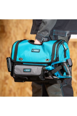 Переноска для инструмента, 400х225х300мм, пластиковое дно, наплечный ремень// Gross