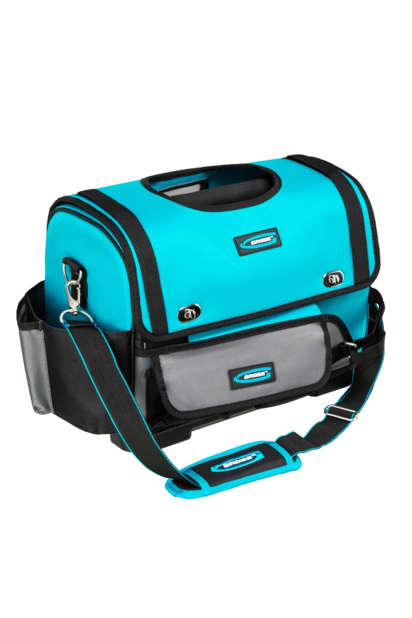 Переноска для инструмента, 400х225х300мм, пластиковое дно, наплечный ремень Gross